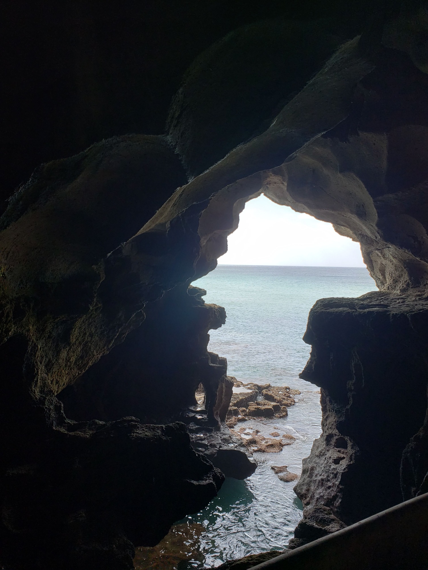Beautiful view of the Hercules cave from inside in Tangier, Morocco